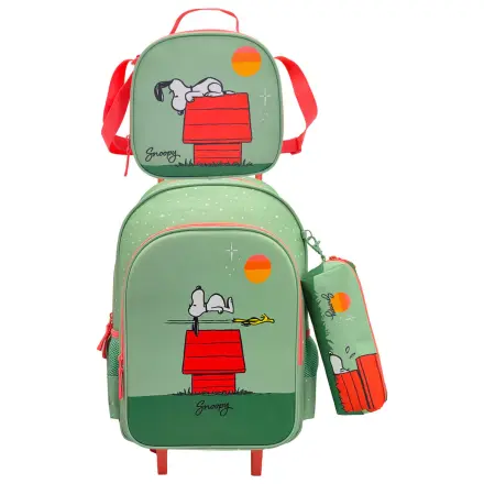 Panuts Snoopy Trolley Set + Federmäppchen + Lunch-Bag Produktfoto