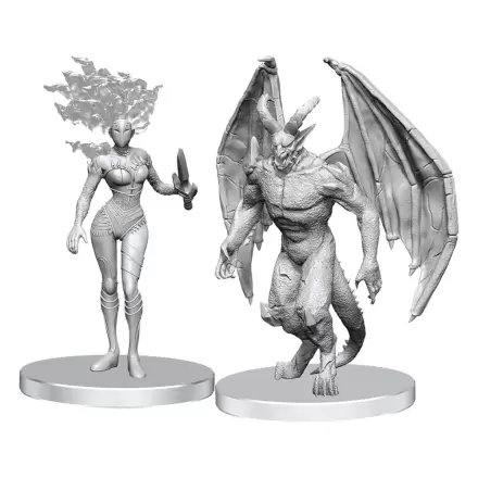 Pathfinder Deep Cuts unbemalte Miniaturen Gargoyle und Shae Produktfoto