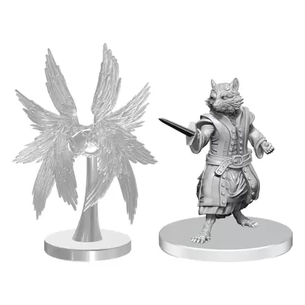 Pathfinder Deep Cuts unbemalte Miniaturen Procyal (Raccoon Agathion) und Zoaem (Ring Archon) Produktfoto