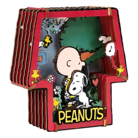Peanuts Puremind Modellbausatz Holztheater Healing Hug Produktfoto