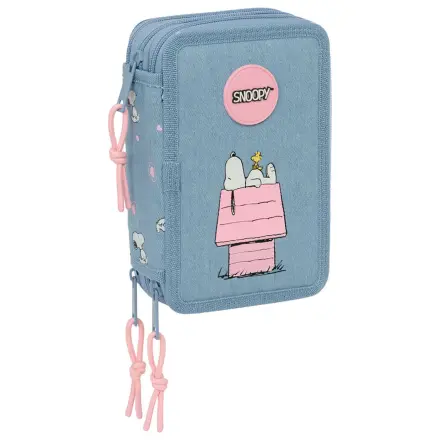 Peanuts Snoopy Dreifach-Federmäppchen 37 Teile Produktfoto