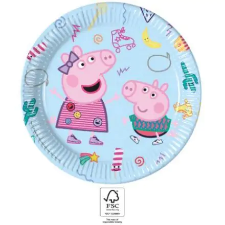Peppa Pig Messy Play, Peppa Pig Pappteller 8 Stück 23 cm FSC Produktfoto