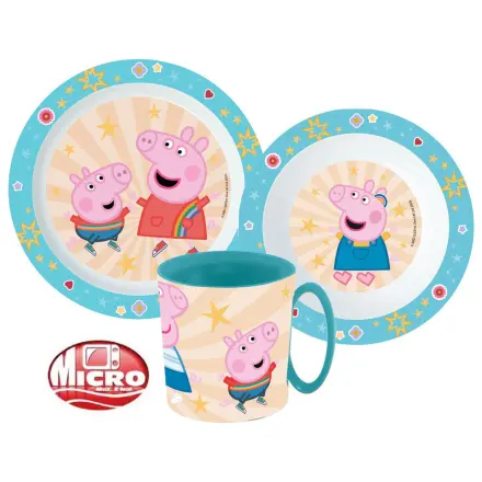 Peppa Pig Kindness Geschirrset, Mikro-Plastik Set mit Tasse 350 ml Produktfoto