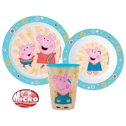 Peppa Pig Kindness Geschirrset, Mikro-Plastik-Set, mit 260 ml Tasse Produktfoto