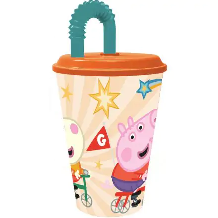 Peppa Pig Plastikstrohhalmbecher 430 ml Produktfoto