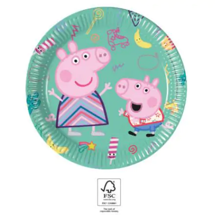 Peppa Pig Next Generation, Peppa Pig Pappteller 8 Stück 20 cm FSC Produktfoto