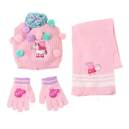 Peppa Pig Winter Set Snood Mütze Handschuhe Produktfoto