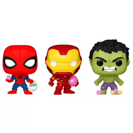 Pocket Funko POP 3-er Pack FigurnMarvel Spiderman Hulk Iron Man termékfotója