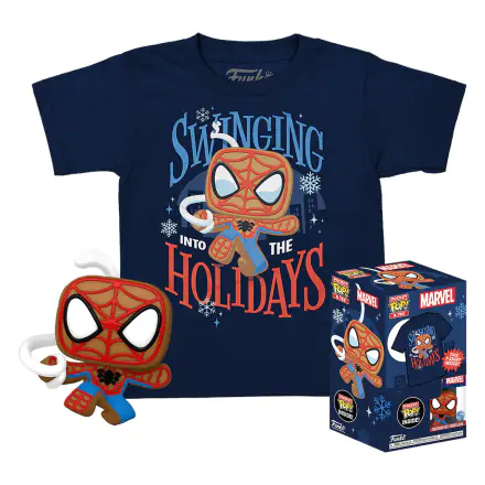 Pocket Pop & Tee kids Spider-Man Gingerbread Exkluzív Figur & Kinder T-Shirt Set Produktfoto