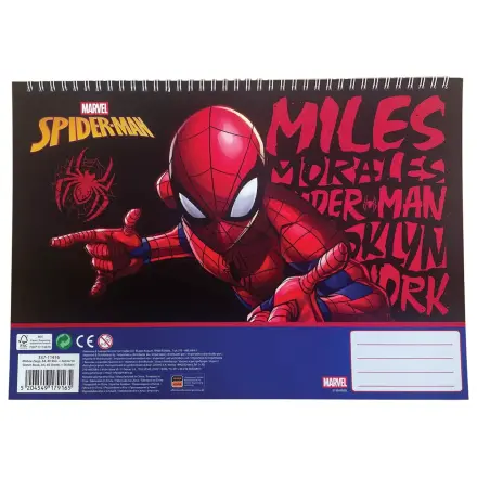 Spider-Man Miles Morales A4 Spiral-Skizzenbuch 40 Blätter mit Stickern Produktfoto
