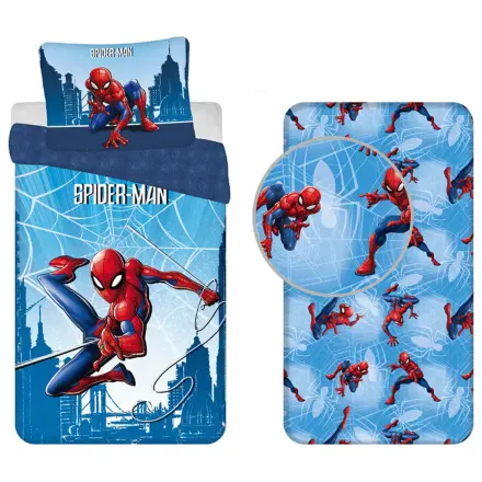 Spider-Man Skyline Bettbezug und Spannbettlaken-Set Produktfoto