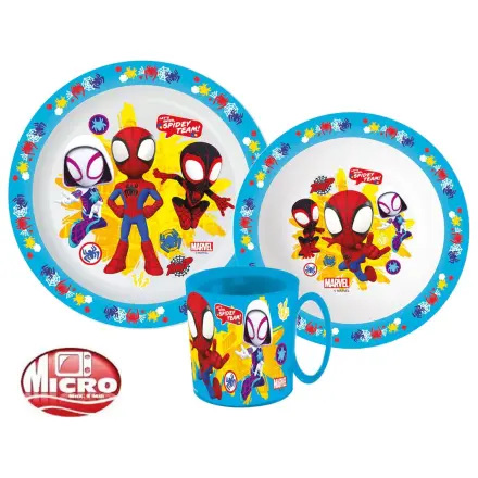 Spider-Man Spidey Geschirr-Set, Micro Plastik-Set mit Tasse 350 ml Produktfoto