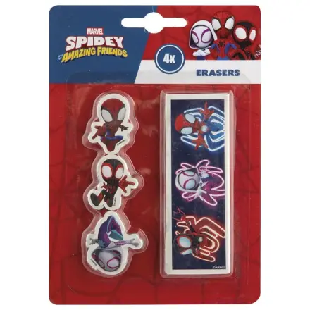 Spider-Man Spidey Friends Form Radiergummi-Set 4 St. Produktfoto