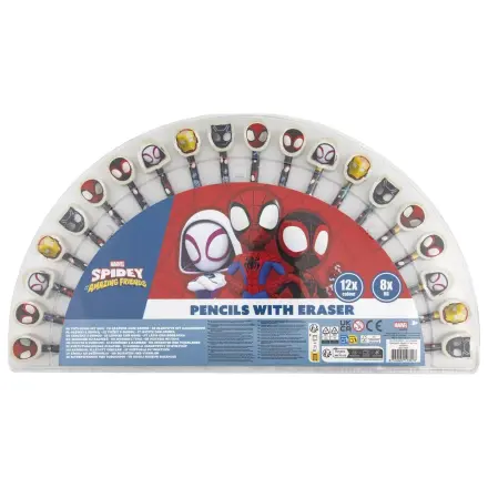 Spider-Man Spidey Friends Farb- und Graphitstifte Set mit Radiergummi Spitze 20 Stück Produktfoto