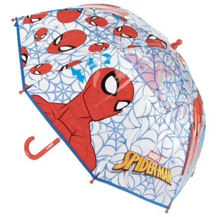 Spider-Man Web Kinder transparenter Regenschirm Produktfoto