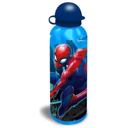 Spider-Man Web-Slinger blaue Aluminium Trinkflasche mit Tülle 500 ml Produktfoto