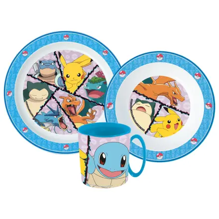 Pokémon Battle Dinner Set, Mikroplastik-Set mit Tasse Produktfoto
