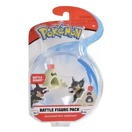 Pokémon Battle Figure Set Figuren 2er-Pack Alolan Rattfratz, Sankabuh Produktfoto