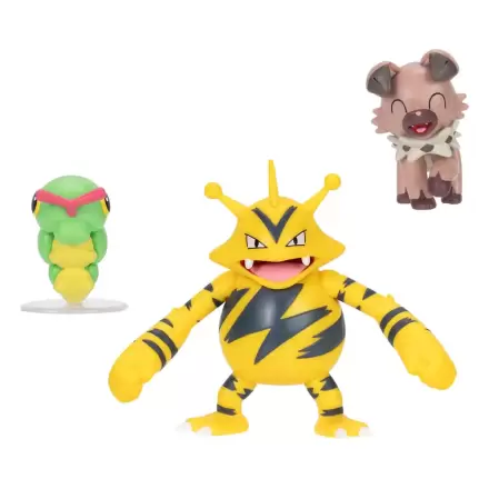 Pokémon Battle Figure Set Figuren 3er-Pack Raupy, Wuffels, Elektek Produktfoto