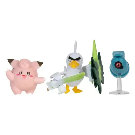 Pokémon Battle Figure Set Figuren 3er-Pack Piepi, Tanhel, Lauchzelot 5 cm termékfotója