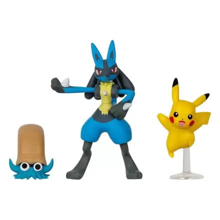 Pokémon Battle Figure Set Figuren 3er-Pack Pikachu, Amonitas, Lucario termékfotója