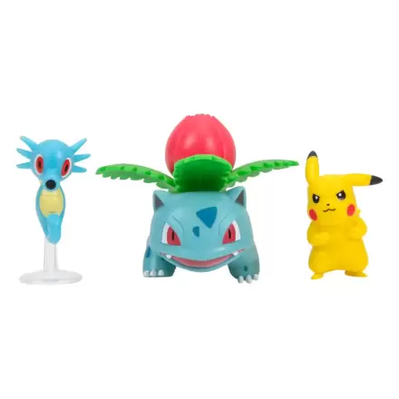 Pokémon Battle Figure Set Figuren 3er-Pack Pikachu #2, Seeper, Bisaknosp 5 cm Produktfoto