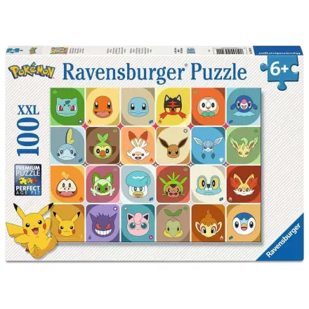 Pokémon Kinder Jigsaw Puzzle Pokémon Faces (100 Teile XXL) Produktfoto