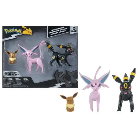 Pokémon Eevee, Espeon & Umbreon Multipack Special Finish Figurenset Produktfoto