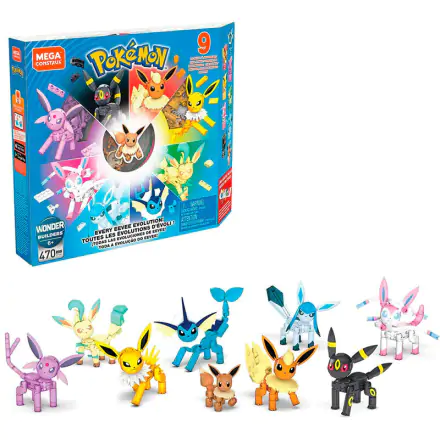 Pokemon Every Eeve Evolution Mega Construx kit 470St Produktfoto