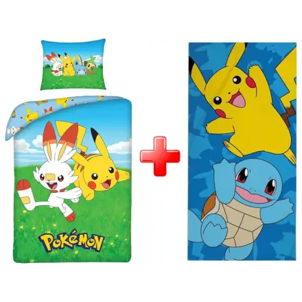 Pokémon Field Bettbezug und Handtuch-Set Produktfoto