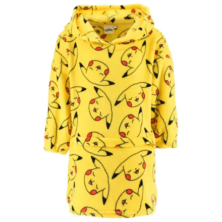 Pokémon Pika tragbare Plüsch Fleece Decke, Poncho 6 Jahre / 116 cm Produktfoto