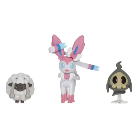 Pokémon Select Battle Figur Duskull, Wooloo, Sylveon 7,5 cm Produktfoto