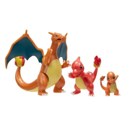 Pokémon Select Actionfiguren 3er-Pack Evolution Glumanda, Glutexo, Glurak Produktfoto
