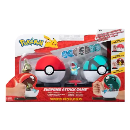Pokémon Surprise Attack Spiel Axew & Poké Ball vs. Totodile & Netzball Produktfoto