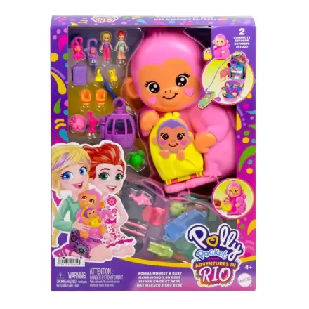 Polly Pocket Mama monkey and baby Tasche Spielset termékfotója