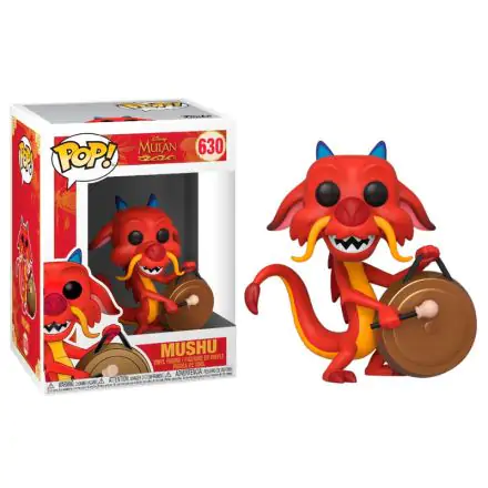 Mulan POP! Movies Vinyl Figur Mushu w/Gong 9 cm Produktfoto