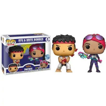 Fortnite POP! Games Vinyl Figuren 2er-Pack Ryu & Brite Bomber 5 cm Produktfoto