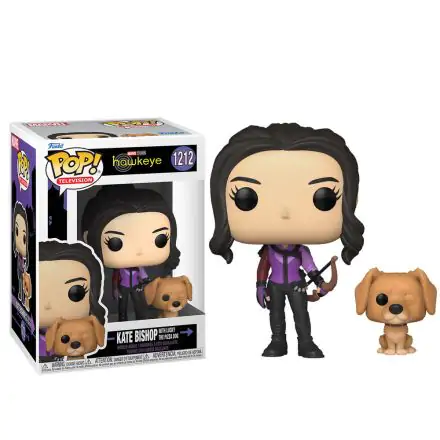 Hawkeye POP & Buddy Vinyl Figur Kate Bishop w/Lucky the Pizza Dog 9 cm Produktfoto