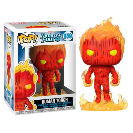 Fantastic Four POP! Marvel Vinyl-Figur Human Torch 9 cm Produktfoto