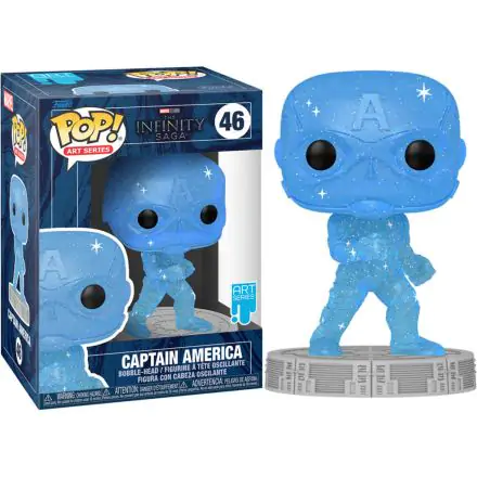 Infinity Saga POP! Artist Series Vinyl Figur Captain America (Blue) 9 cm Produktfoto
