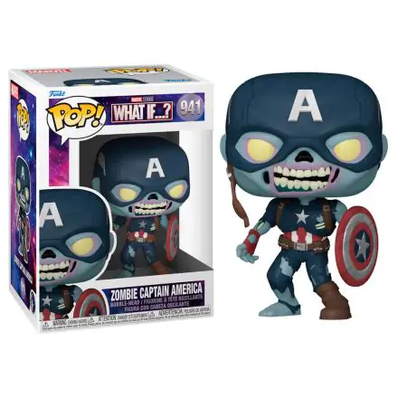 Marvel What If...? POP! TV Vinyl Figur Zombie Captain America 9 cm Produktfoto