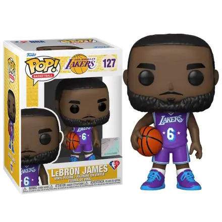 NBA Legends POP! Sports Vinyl Figur Lakers - LeBron James (Yellow Jersey) 9 cm Produktfoto