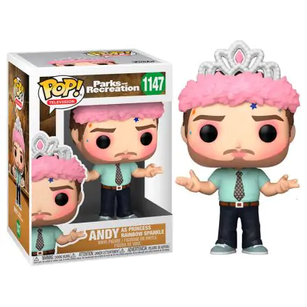 Parks and Recreation POP! TV Vinyl Figur Andy as Princess Rainbow Sparkle 9 cm Produktfoto