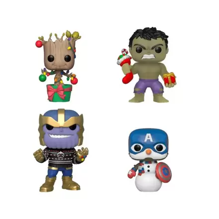 Pop! Marvel Holiday 4-er Pack Figuren Produktfoto