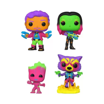 Pop! Movies: Guardian of the Galaxy Vol. 2 Blacklight 4-er Pack Figuren Produktfoto