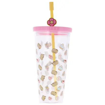 Pusheen Trinkbecher mit Strohhalm 700 ml Produktfoto