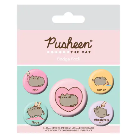 Pusheen Ansteck-Buttons 5er-Pack Pusheen Nah termékfotója