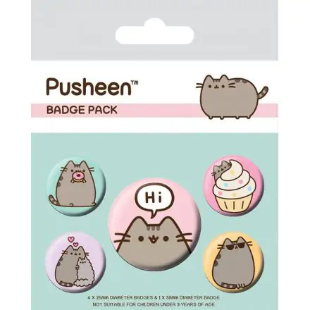 Pusheen Ansteck-Buttons 5er-Pack Pusheen Says Hi termékfotója