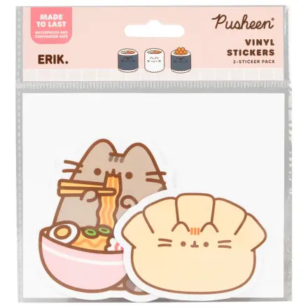 Pusheen Sushi Roll Set aus 2 Vinyl Aufklebern Produktfoto