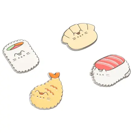 Pusheen Sushi Roll Set 4 Anstecknadeln Produktfoto